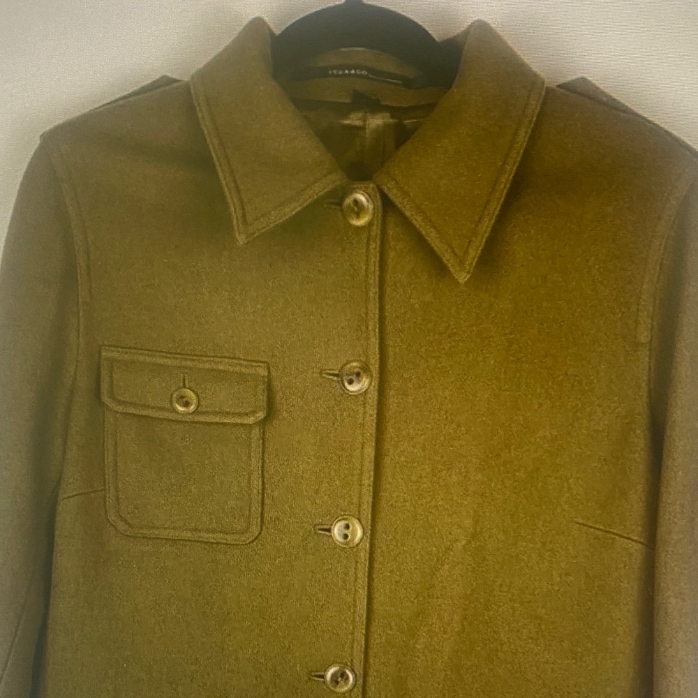Isda 8 Co Wool Collared Button Up Military Jacket